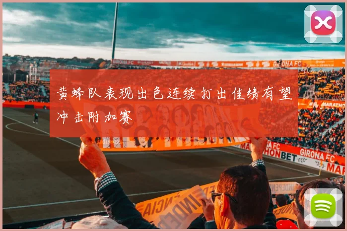黄蜂队表现出色连续打出佳绩有望冲击附加赛